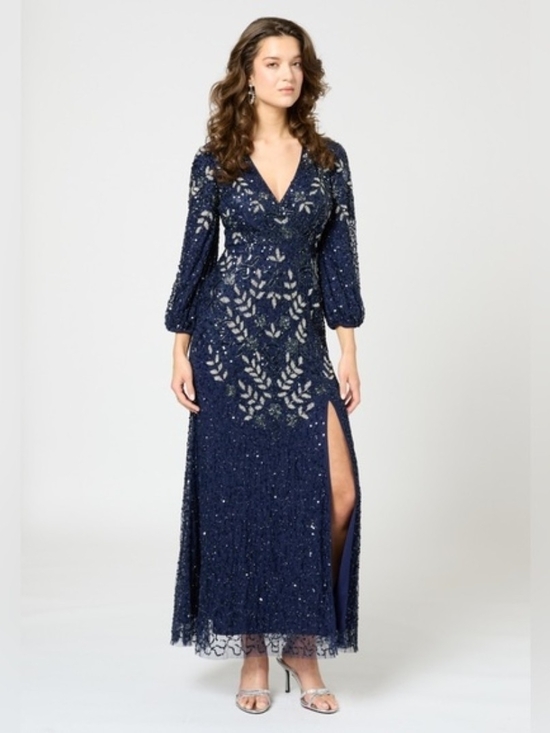 beauut Dresses & Skirts - Embellised Sequin V-Neck Lace Evening Dress with Side Slit BEAUUT